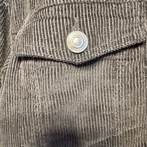 Vintage black corduroy coat with faux fur lining Gilmore Girls Look Size M - Picture 3 of 9